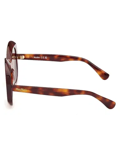 Max Mara Women's 55MM Round Sunglasses - Dark Havana Brown | Thumbnail 3