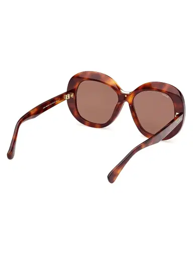 Max Mara Women's 55MM Round Sunglasses - Dark Havana Brown | Thumbnail 6