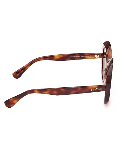 Max Mara Women's 55MM Round Sunglasses - Dark Havana Brown | Thumbnail 7