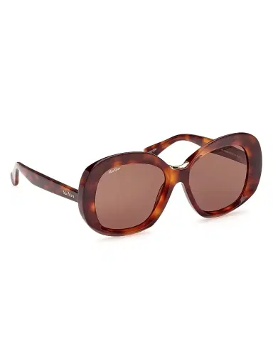 Max Mara Women's 55MM Round Sunglasses - Dark Havana Brown | Thumbnail 8