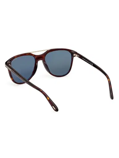 TOM FORD Men's Damian 54MM Pilot Sunglasses - Dark Havana Green | Thumbnail 6