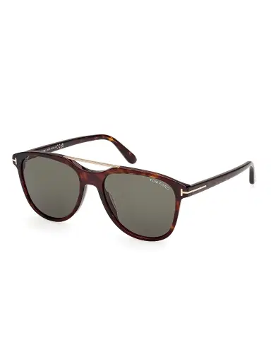 TOM FORD Men's Damian 54MM Pilot Sunglasses - Dark Havana Green | Thumbnail 1