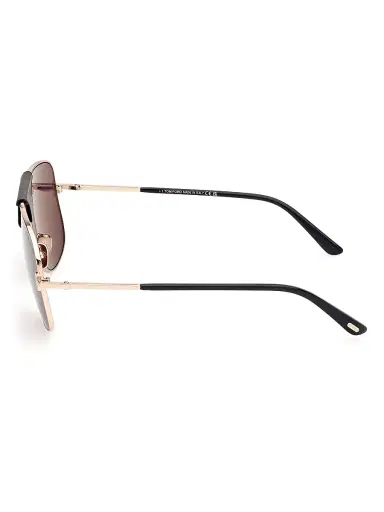 Tom Ford Men's 62MM Navigator Sunglasses - Rose Gold Black Smoke | Thumbnail 5