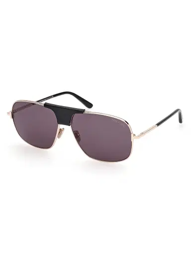 Tom Ford Men's 62MM Navigator Sunglasses - Rose Gold Black Smoke | Thumbnail 1