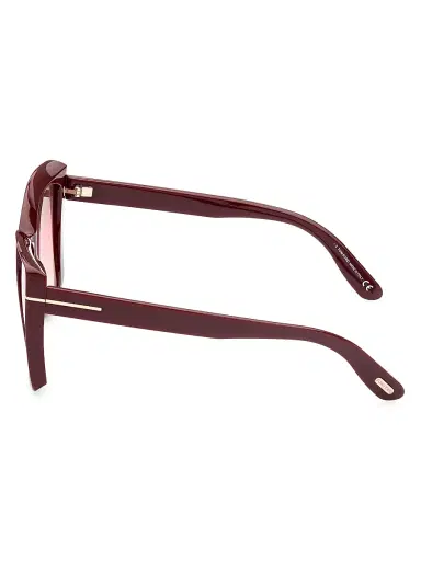 TOM FORD Women's Scarlet 57MM Square Sunglasses - Shiny Burgundy | Thumbnail 4 TOM FORD Women's Scarlet 57MM Square Sunglasses - Shiny Burgundy | Thumbnail 4