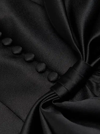 Amsale Women's Pointed Strapless Bow Cocktail Dress - Black | Thumbnail 6 Amsale Women's Pointed Strapless Bow Cocktail Dress - Black | Thumbnail 6