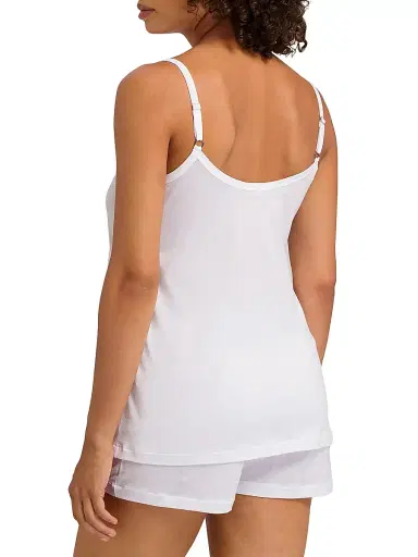 Hanro Women's Two-Piece Juliet Short Pajama Set - White - Size Large | Thumbnail 4