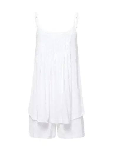 Hanro Women's Two-Piece Juliet Short Pajama Set - White - Size Large | Thumbnail 1