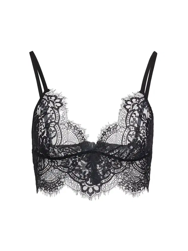 L'AGENCE Women's Aislin Lace Bralette Top - Black