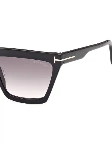 TOM FORD Women's 56MM Geometric Sunglasses - Black Gradient Smoke Pink | Thumbnail 3