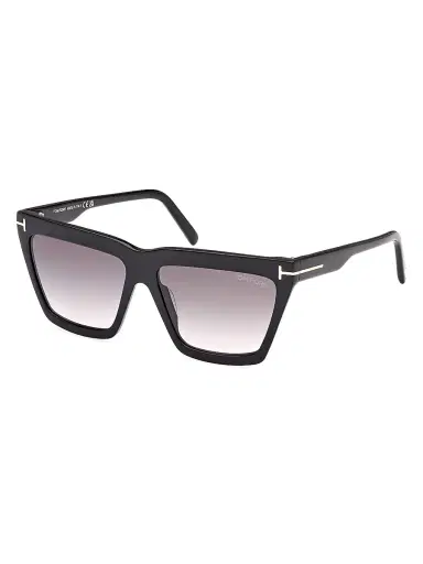 TOM FORD Women's 56MM Geometric Sunglasses - Black Gradient Smoke Pink | Thumbnail 1