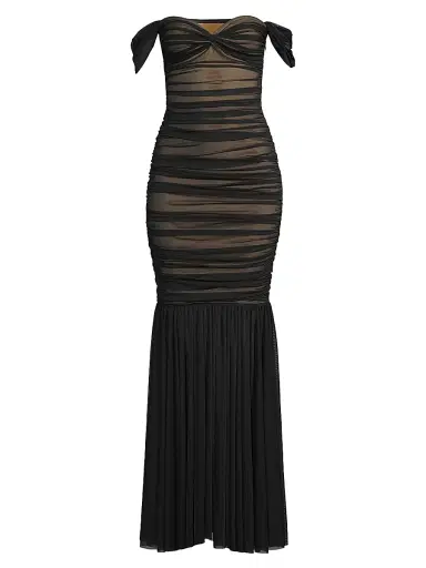 Norma Kamali Women's Walter Fishtail Gown | Thumbnail 1 Norma Kamali Women's Walter Fishtail Gown | Thumbnail 1