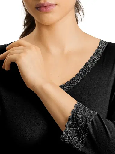 Hanro Women's Moments Cotton Lace-Trim Nightgown | Thumbnail 5