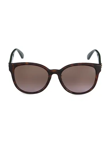 Gucci Women's 56MM Round Sunglasses - Havana Green Brown | Thumbnail 1