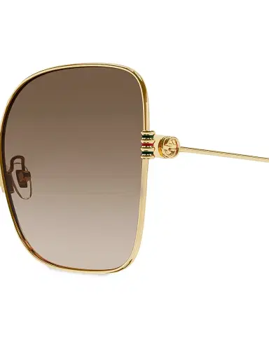 Gucci Women's 60MM Butterfly Sunglasses - Gold | Thumbnail 3