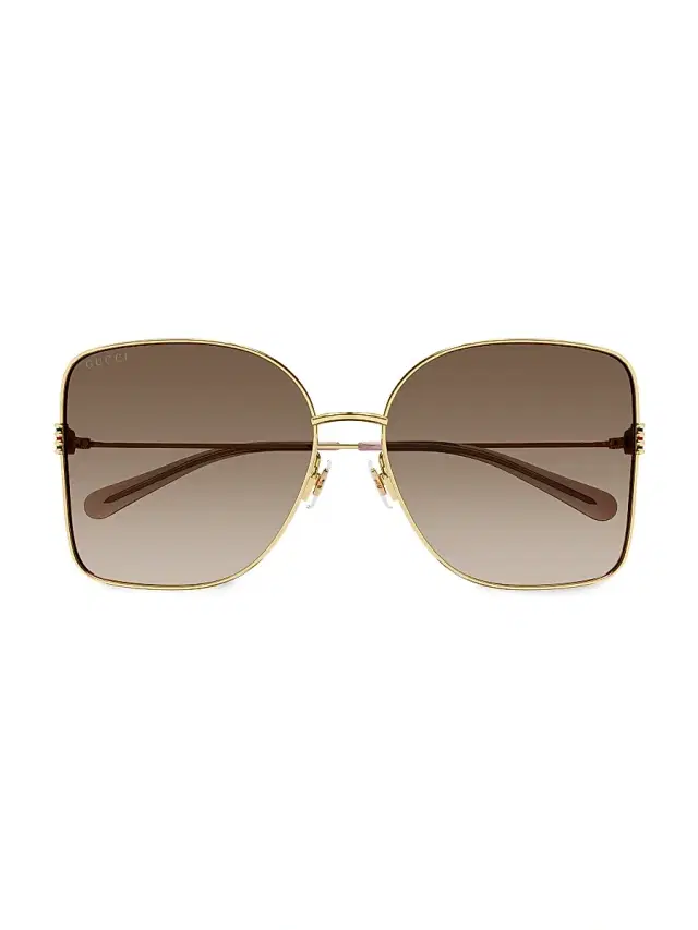 Gucci Women's 60MM Butterfly Sunglasses - Gold