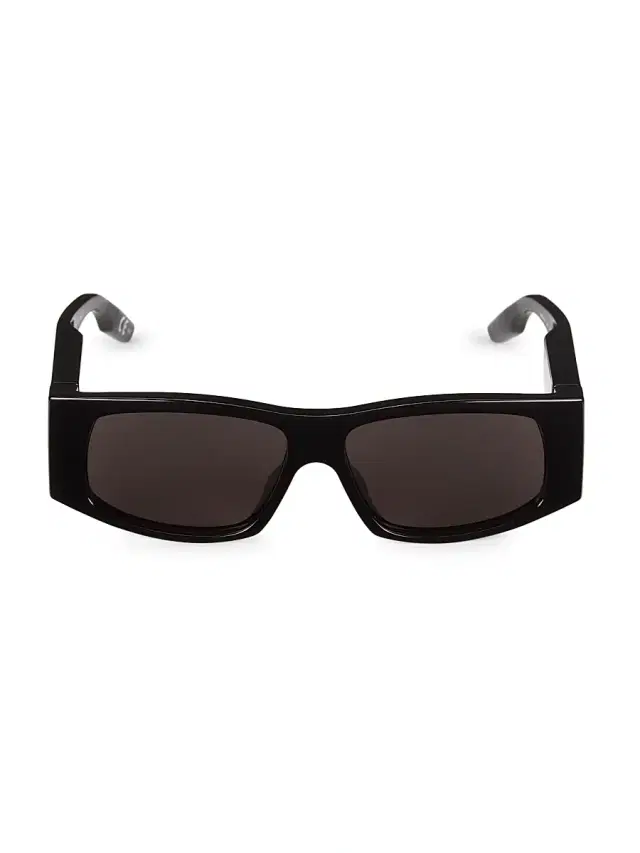 Balenciaga Women's 56MM Rectangular LED Sunglasses - Black