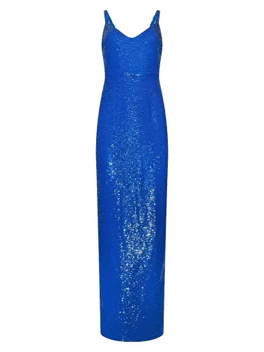 L'AGENCE Women's Karma Sequined Sleeveless Maxi Dress - Cobalt | Thumbnail 1