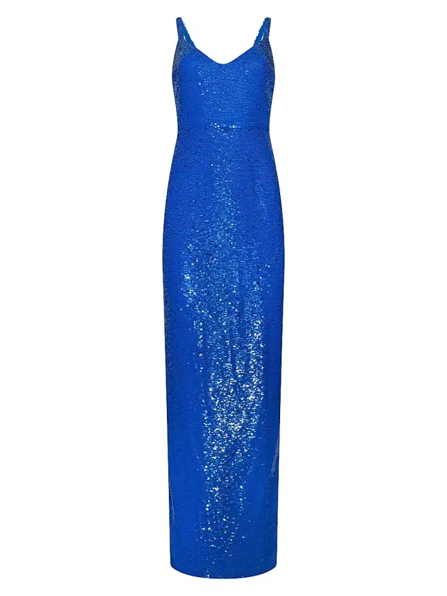 Women's Karma Sequined Sleeveless Maxi Dress - Cobalt