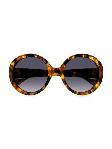 Gucci Women's 56MM Round Sunglasses - Havana | Thumbnail 1 Gucci Women's 56MM Round Sunglasses - Havana | Thumbnail 1
