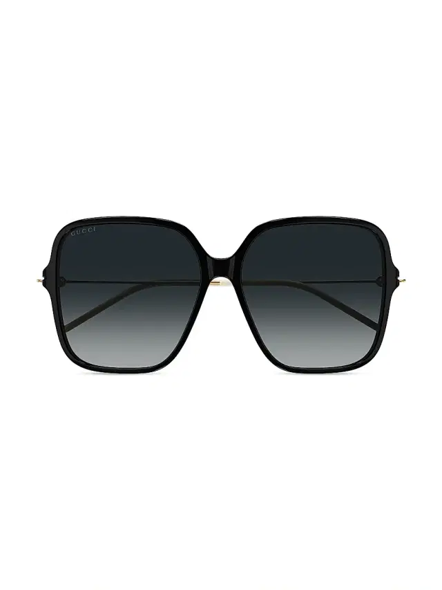 Gucci Women's Skinny Specs 60MM Square Sunglasses - Black