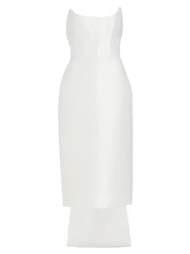 Amsale Women's Bow-Back Mikado Satin Bridal Dress | Thumbnail 1 Amsale Women's Bow-Back Mikado Satin Bridal Dress | Thumbnail 1