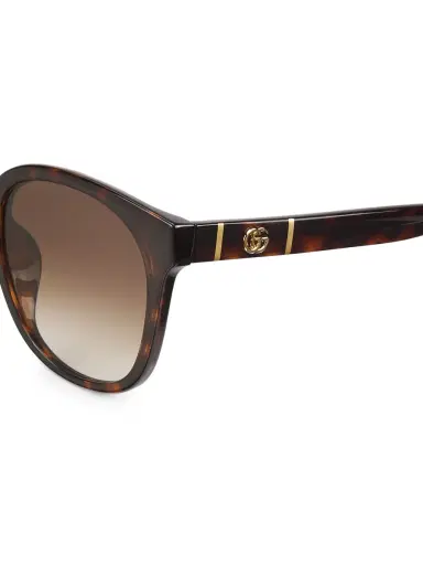 Gucci Women's Line Round Injection Sunglasses - Havana | Thumbnail 2