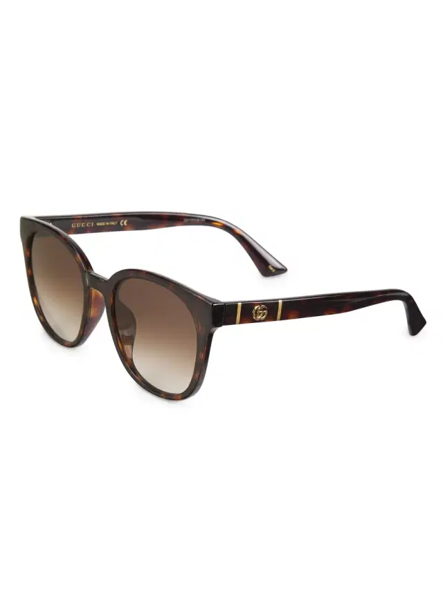 Women's Line Round Injection Sunglasses - Havana