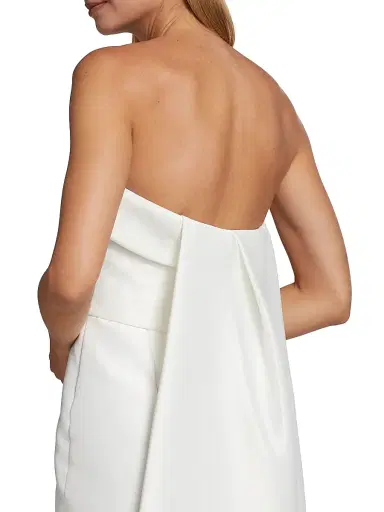 Amsale Women's Mikado Satin Tea-Length Bridal Dress | Thumbnail 7 Amsale Women's Mikado Satin Tea-Length Bridal Dress | Thumbnail 7