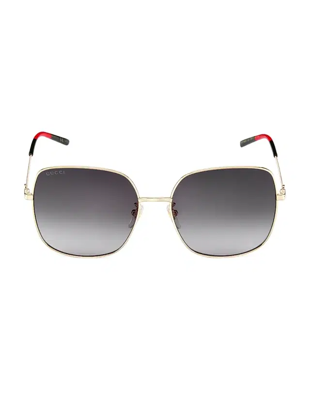 Gucci Women's Light Glasant 59MM Butterfly Sunglasses - Gold