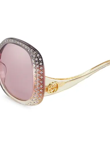 Gucci Women's Vague 55MM Round Sunglasses - Grey | Thumbnail 3 Gucci Women's Vague 55MM Round Sunglasses - Grey | Thumbnail 3