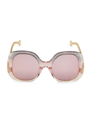 Gucci Women's Vague 55MM Round Sunglasses - Grey | Thumbnail 1 Gucci Women's Vague 55MM Round Sunglasses - Grey | Thumbnail 1