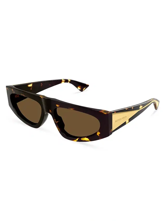 Women's Nude Triangle 57MM Geometric Sunglasses - Havana Brown Women's Nude Triangle 57MM Geometric Sunglasses - Havana Brown