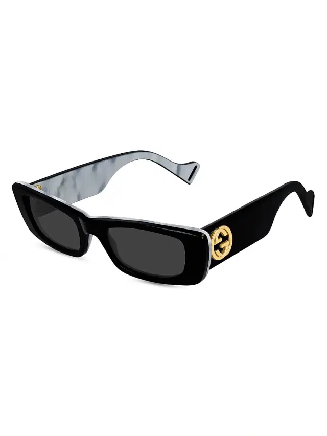 Women's 52MM Rectangular Sunglasses - Black