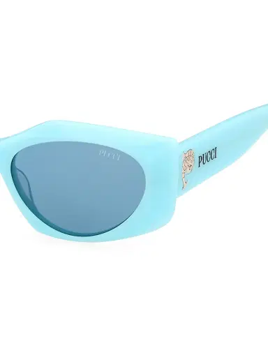 PUCCI Women's 55MM Cat-Eye Sunglasses - Light Blue | Thumbnail 3