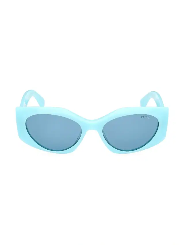 Pucci Women's 55MM Cat-Eye Sunglasses - Light Blue