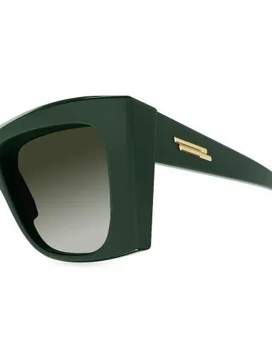 Bottega Veneta Women's Knot 99MM Geometrical Sunglasses - Green | Thumbnail 3