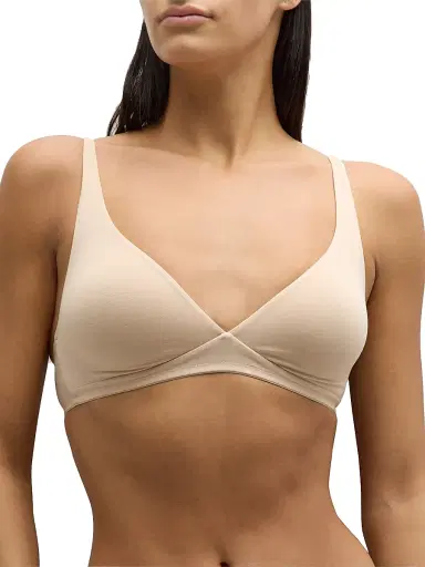 Hanro Women's Cotton Sensation Soft Cup Bra - Skin - Size 36E | Thumbnail 3 Hanro Women's Cotton Sensation Soft Cup Bra - Skin - Size 36E | Thumbnail 3