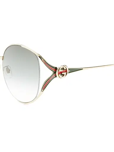 Gucci Women's Fork 63MM Round Sunglasses | Thumbnail 3