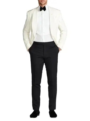 Ralph Lauren Purple Label Men's Aston Poplin Tuxedo Shirt | Thumbnail 2