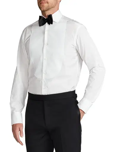 Ralph Lauren Purple Label Men's Aston Poplin Tuxedo Shirt | Thumbnail 4