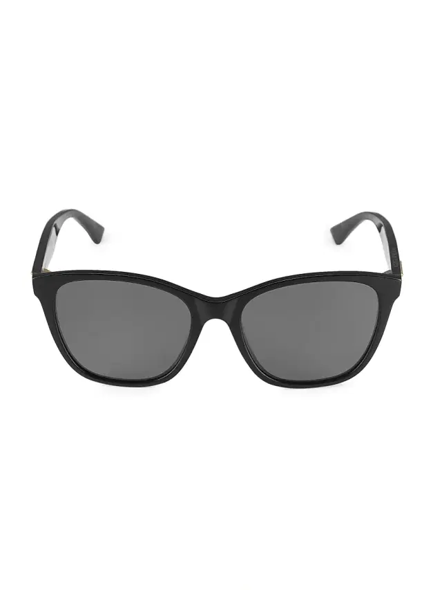 Bottega Veneta Women's New Classic 55MM Cat-Eye Sunglasses - Black