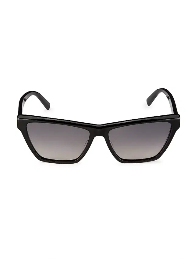 Saint Laurent Women's 58MM Oversized Cat-Eye Sunglasses - Black