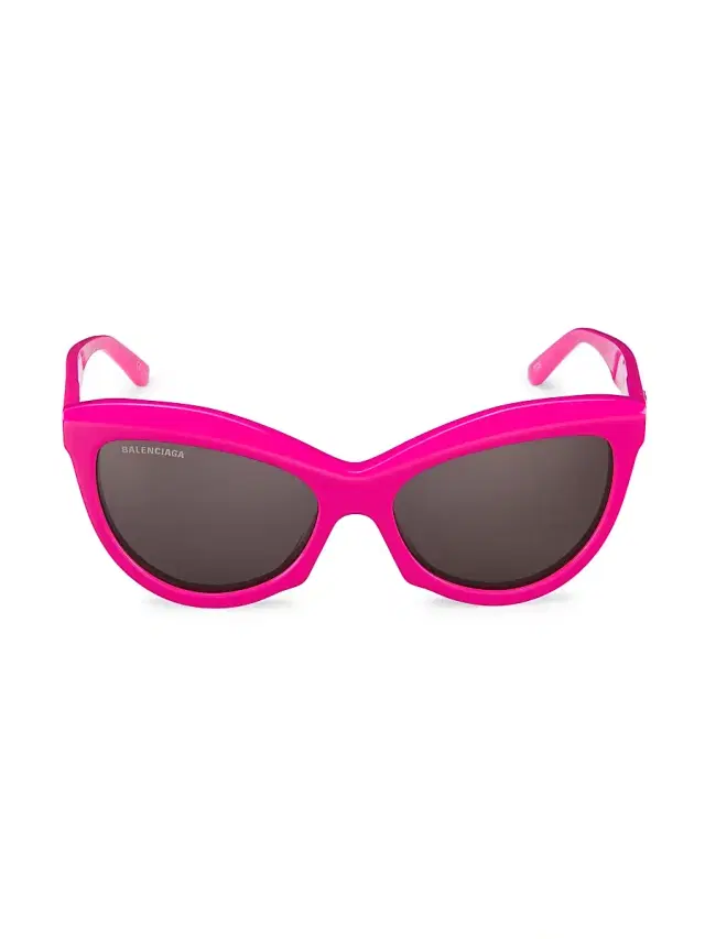 Balenciaga Women's Power 57MM Cat-Eye Sunglasses - Fuchsia
