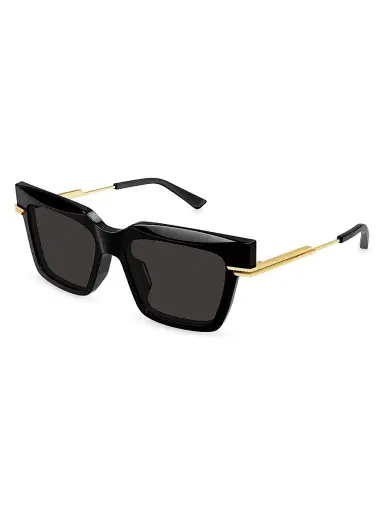 Bottega Veneta Women's Combi Acetate 53MM Square Sunglasses - Black | Thumbnail 2 Bottega Veneta Women's Combi Acetate 53MM Square Sunglasses - Black | Thumbnail 2