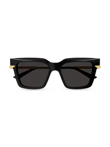 Bottega Veneta Women's Combi Acetate 53MM Square Sunglasses - Black | Thumbnail 1 Bottega Veneta Women's Combi Acetate 53MM Square Sunglasses - Black | Thumbnail 1