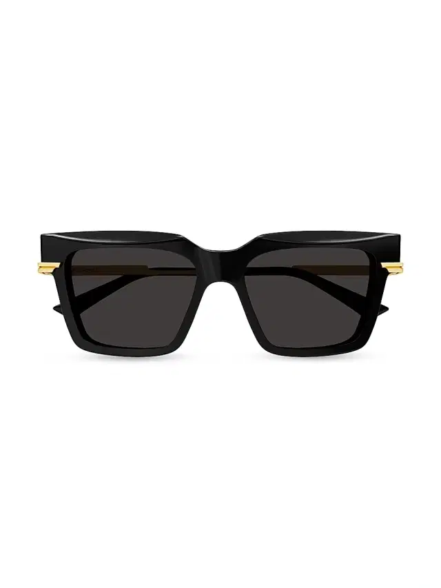 Bottega Veneta Women's Combi Acetate 53MM Square Sunglasses - Black