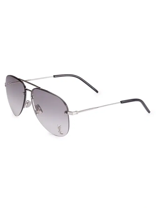 Women's Monogram 59MM Aviator Sunglasses - Silver Women's Monogram 59MM Aviator Sunglasses - Silver
