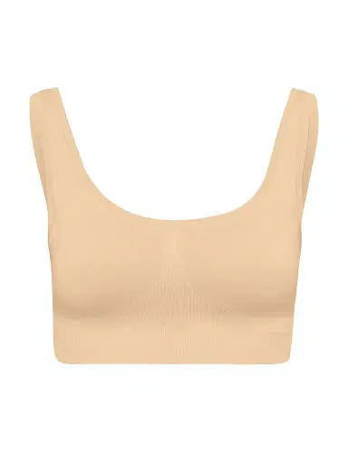 Hanro Women's Touch Feeling Padded Crop Top - Beige - Size XL | Thumbnail 1 Hanro Women's Touch Feeling Padded Crop Top - Beige - Size XL | Thumbnail 1
