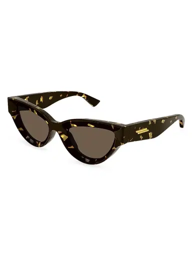 Bottega Veneta Women's Edgy 22MM Cat-Eye Sunglasses - Havana | Thumbnail 2 Bottega Veneta Women's Edgy 22MM Cat-Eye Sunglasses - Havana | Thumbnail 2